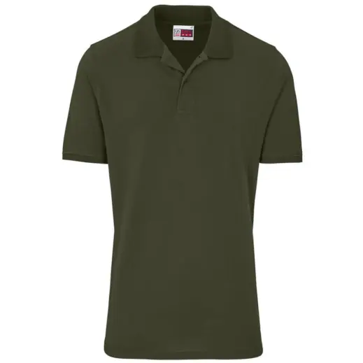 Mens Houston Stretch Golf Shirt Olive Front